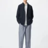 Pantaloni alla caviglia da uomo in misto lino | A righe