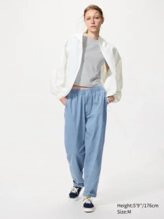 Pantaloni alla caviglia elasticizzati unisex | Denim