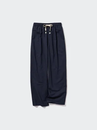 Pantaloni comodi da donna in misto lino
