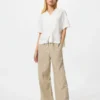 Pantaloni comodi da donna in misto lino Pantaloni comodi da donna in misto lino