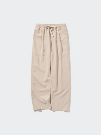Pantaloni comodi da donna in misto lino