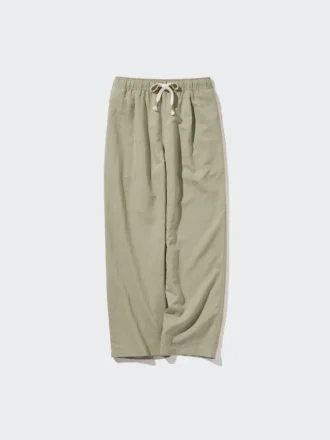 Pantaloni comodi da donna in misto lino