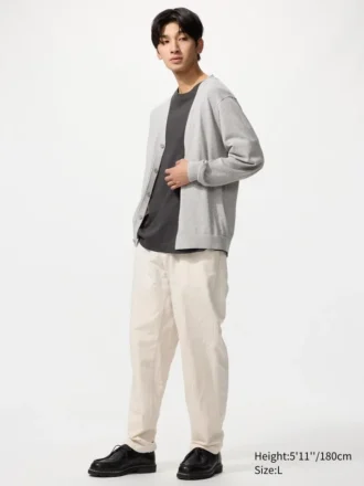 Pantaloni comodi da uomo in misto lino