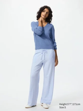 Pantaloni comodi in jersey elasticizzato da donna | Misto cotone