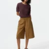 Pantaloni culotte da donna in misto lino Pantaloni culotte da donna in misto lino