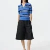 Pantaloni culotte da donna in misto lino Pantaloni culotte da donna in misto lino