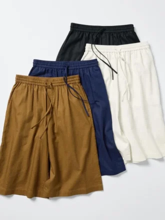 Pantaloni culotte da donna in misto lino