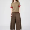 Pantaloni culotte in cotone da donna Pantaloni culotte in cotone da donna