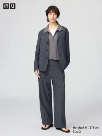 Pantaloni da donna a vita alta e taglio dritto