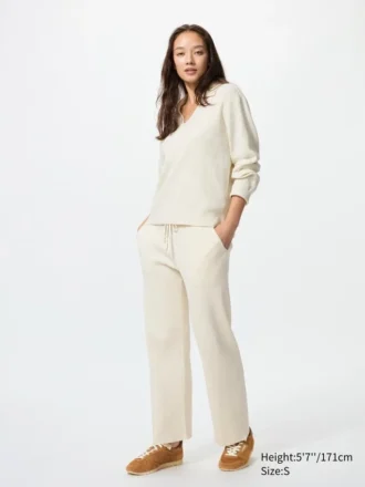 Pantaloni da donna in maglia a coste lavabili Pantaloni da donna in maglia a coste lavabili