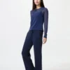 Pantaloni da donna in maglia a coste lavabili Pantaloni da donna in maglia a coste lavabili