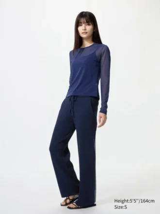 Pantaloni da donna in maglia a coste lavabili