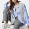 Pantaloni da donna in maglia lavabile con motivo a trecce Pantaloni da donna in maglia lavabile con motivo a trecce