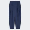 Pantaloni da donna in misto lino a gamba larga Pantaloni da donna in misto lino a gamba larga