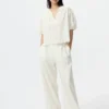 Pantaloni dritti da donna in misto lino Pantaloni dritti da donna in misto lino