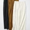Pantaloni dritti da donna in misto lino Pantaloni dritti da donna in misto lino
