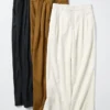 Pantaloni dritti da donna in misto lino Pantaloni dritti da donna in misto lino