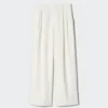 Pantaloni dritti da donna in misto lino Pantaloni dritti da donna in misto lino
