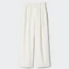 Pantaloni dritti da donna in misto lino Pantaloni dritti da donna in misto lino