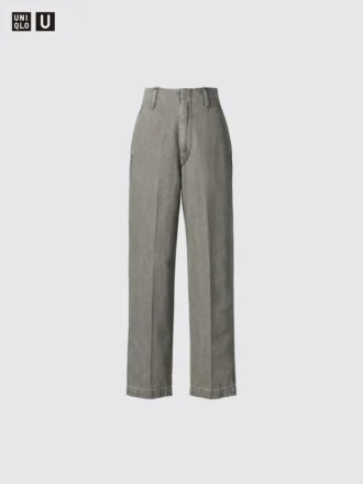 Pantaloni dritti in denim da donna