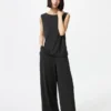 Pantaloni dritti in jersey crepe da donna Pantaloni dritti in jersey crepe da donna