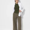 Pantaloni dritti in jersey di crêpe da donna Pantaloni dritti in jersey di crêpe da donna