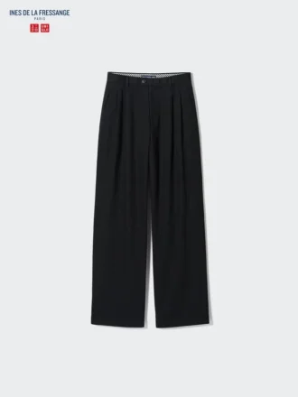 Pantaloni larghi a pieghe da donna | Denim