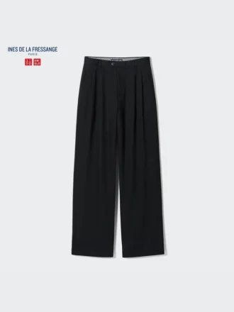 Pantaloni larghi a pieghe da donna | Denim