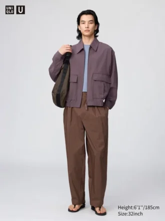 Pantaloni larghi a pieghe da uomo