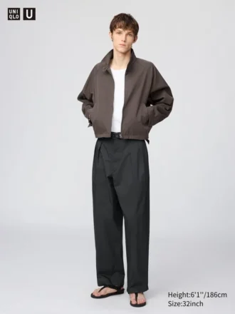 Pantaloni larghi a pieghe da uomo