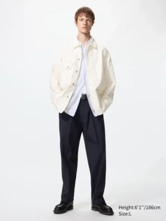 Pantaloni larghi a pieghe da uomo