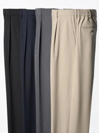 Pantaloni larghi a pieghe da uomo