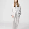 Pantaloni larghi a pieghe in cotone e lyocell da donna Pantaloni larghi a pieghe in cotone e lyocell da donna