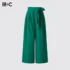 Pantaloni larghi alla caviglia con cintura da donna Pantaloni larghi alla caviglia con cintura da donna