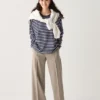 Pantaloni larghi da donna in jersey spazzolato Pantaloni larghi da donna in jersey spazzolato