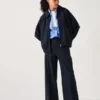 Pantaloni larghi da donna in jersey spazzolato Pantaloni larghi da donna in jersey spazzolato