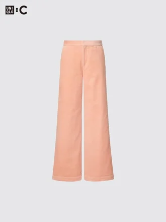 Pantaloni larghi da donna in velluto a coste