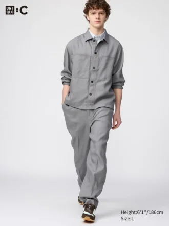 Pantaloni larghi da uomo in Premium Linen