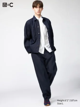 Pantaloni larghi da uomo in Premium Linen