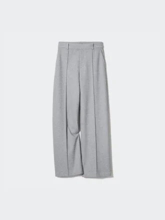 Pantaloni larghi in jersey spazzolato da donna | Taglia alta