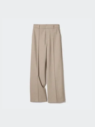 Pantaloni larghi in jersey spazzolato da donna | Taglia alta