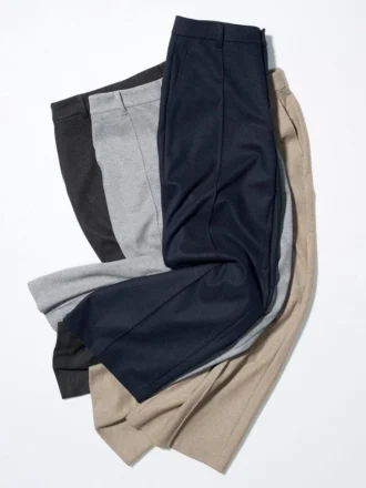 Pantaloni larghi da donna in jersey spazzolato