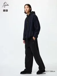 Pantaloni larghi in pile unisex