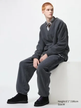 Pantaloni larghi in pile unisex