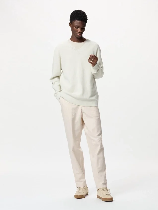 Pantaloni larghi unisex in misto lino Pantaloni larghi unisex in misto lino