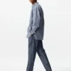 Pantaloni larghi unisex in misto lino Pantaloni larghi unisex in misto lino