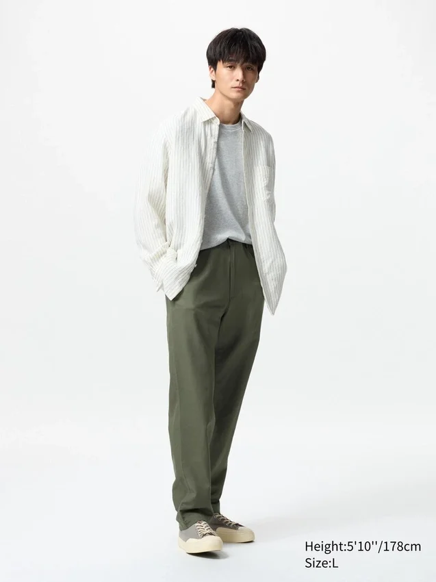 Pantaloni larghi unisex in misto lino Pantaloni larghi unisex in misto lino