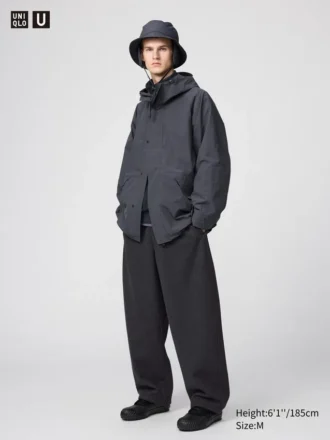 Pantaloni sportivi larghi unisex in tessuto spazzolato