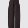 Pantaloni sportivi larghi unisex in tessuto spazzolato Pantaloni sportivi larghi unisex in tessuto spazzolato