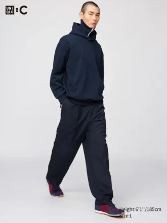 Pantaloni unisex a zampa larga con pieghe